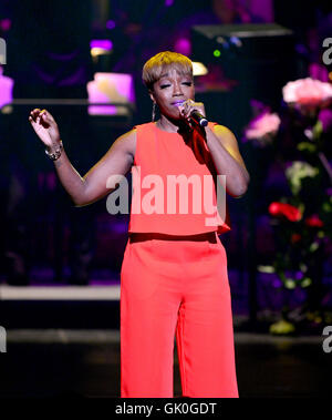 Adrienne Arsht 10. Jubiläums-Gala-Konzert an Adrienne Arsht Center für darstellende Künste ZIFF Ballet Opera House - Performances mit: Estelle Where: Miami, Florida, Vereinigte Staaten, wann: 21. April 2016 Stockfoto