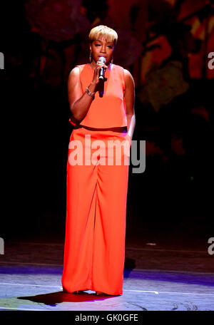 Adrienne Arsht 10. Jubiläums-Gala-Konzert an Adrienne Arsht Center für darstellende Künste ZIFF Ballet Opera House - Performances mit: Estelle Where: Miami, Florida, Vereinigte Staaten, wann: 21. April 2016 Stockfoto