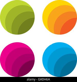 Satz von abstrakt Kreis Logo Vorlage Stock Vektor
