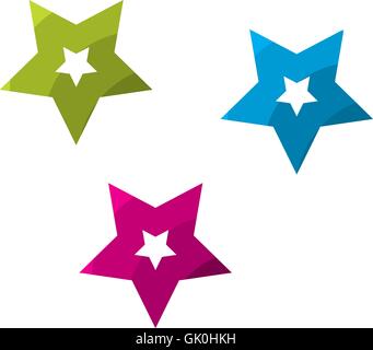 Glänzende Sterne Set Stock Vektor