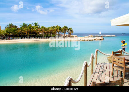 Mambo Beach auf curacao Stockfoto