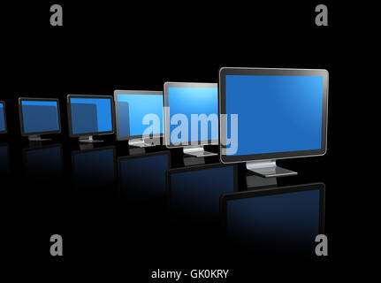 Monitor-TV Stockfoto