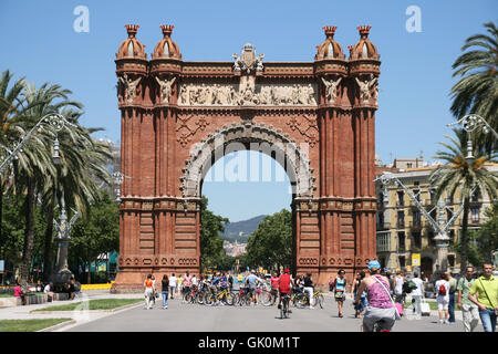 Arc de Triomf barcelona Stockfoto