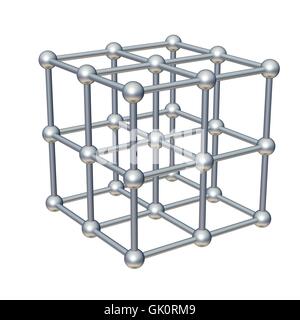 Atom-Box cube Stockfoto