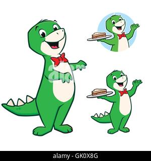 Niedliche Cartoon-Dinosaurier Stock Vektor