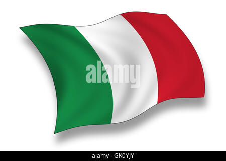 Flagge von Italien Stockfoto