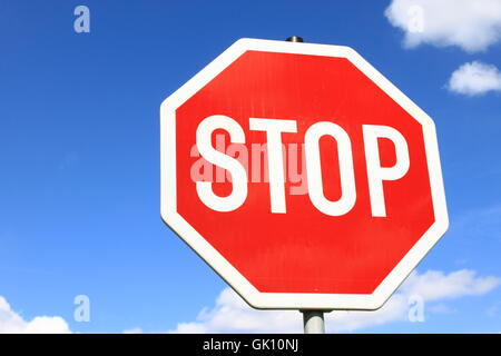 Stop-Schild in Deutschland Stockfoto