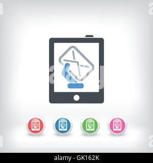 Tablet-Nachrichten-Symbol Stock Vektor