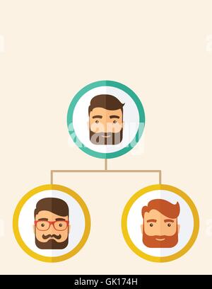 Mitarbeiter des Unternehmens ranking-position Stock Vektor