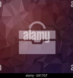 Aktentasche in flachen Stil-Ikone Stock Vektor