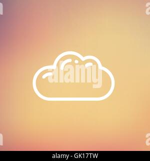 Dünne Linie Wolkensymbol Stock Vektor