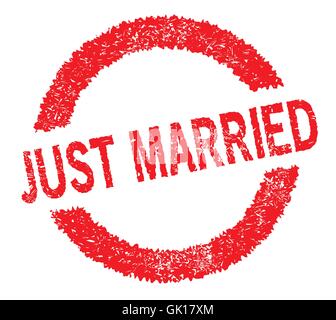 Just Married Stempel Stock Vektor