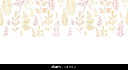 Textile Herbstlaub strukturierte horizontale Musterdesign Hintergrund Stock Vektor