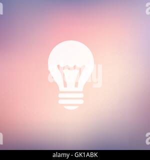 Birne-Idee in flachen Stil-Ikone Stock Vektor