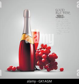 Wein und Reben Stock Vektor