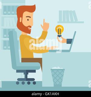 Geschäftsmann, arbeiten. Stock Vektor