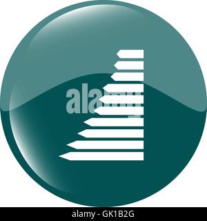 Grafik-Web-Button-Symbol isoliert Stock Vektor
