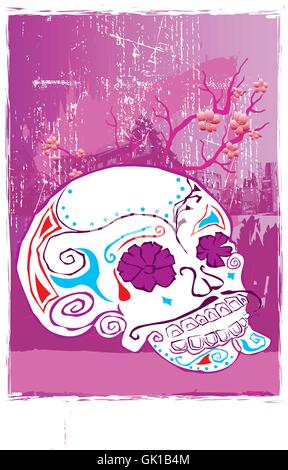 Tag der Toten Schädel Stock Vektor