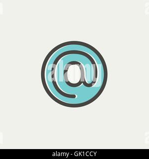 Symbol "E-Mail Internet dünne Linie" Stock Vektor