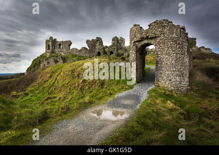 Burg auf dem Felsen des Dunamase in Portlaoise, Irland Stockfoto