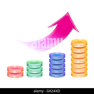 Diagramm-Geschäfte behandeln Stockfoto