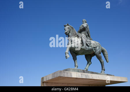 Reiterstatue von John VI (D. Joao VI) in Porto, Portugal Stockfoto