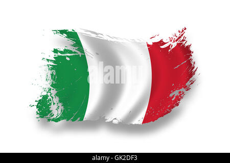 nationale Flagge Italien Stockfoto