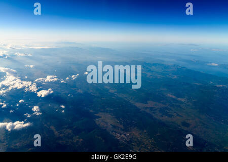 Großer Höhe Foto des Planeten Erde Horizont Stockfoto