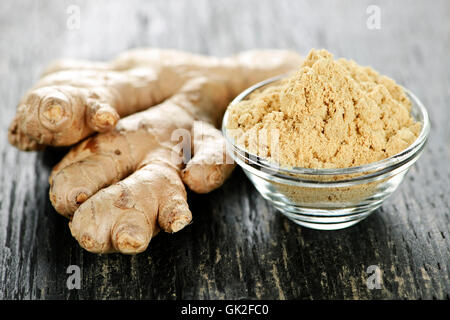 Ingwer Gewürz Wurzel Stockfoto