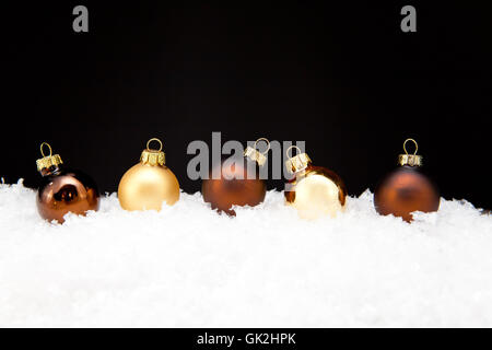 Schneeflocken-Dekoration-Weihnachtskugel Stockfoto