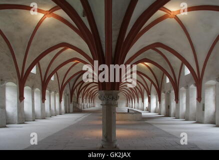 Kloster Eberbach monchsdormitorium Stockfoto