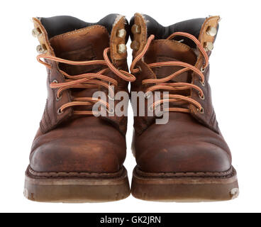 alten Arbeitsstiefel Stockfoto