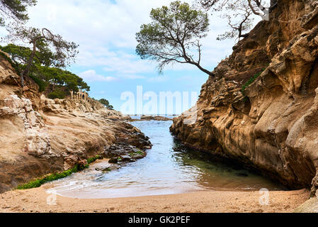 Platja D'Aro Strand. Costa Brava in Katalonien, Spanien. Stockfoto