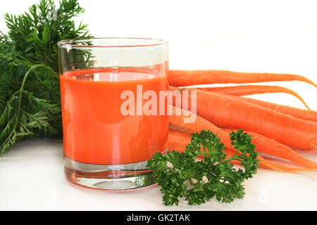 Karottensaft Stockfoto