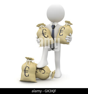 Euro Business Mann Geschäftsmann Stockfoto
