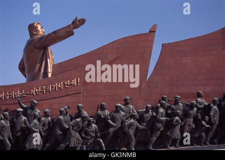 Pyongyang, Nordkorea---Detail des Denkmals Mansudae Grand---Bild von Jeremy Horner © Stockfoto