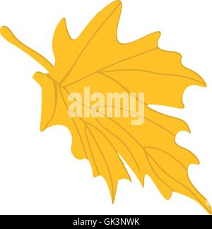 Ahornholz-Blatt-Vektor. Blätter im Herbst. Baum Blätter Vektor. Herbst-Blatt isoliert. Stock Vektor