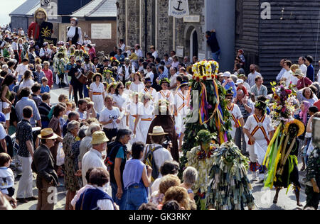 Hastings Jack-in-the-Green Prozession. East Sussex, England, Großbritannien Stockfoto