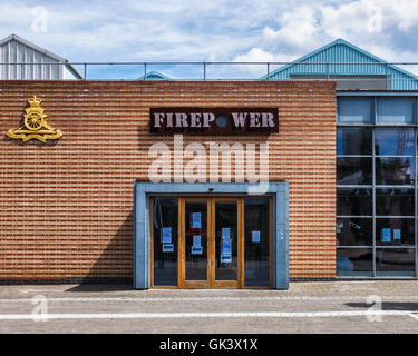 Woolwich, London. Feuerkraft Museum Gebäudehülle - geschlossen Stockfoto