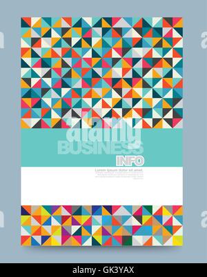 Abstrakte farbenfrohe Vorlagenhintergrund mit Dreieck. Vektor-Illustration. Können für Abdeckung Druckmaschine verwenden. Stock Vektor