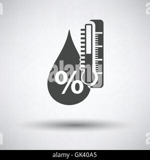 Feuchtigkeit-Symbol auf grauem Hintergrund mit runden Schatten. Vektor-Illustration. Stock Vektor