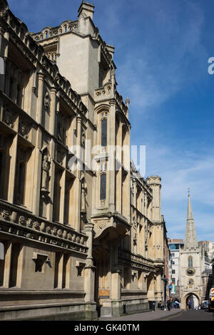 England, Bristol, Guildhall & Broad street Stockfoto