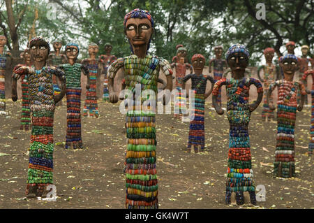 Chandigarh, Punjab, Indien---Statuen in Nek Chands Steingarten---Bild von Jeremy Horner © Stockfoto