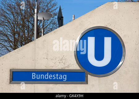 u-Bahn bundestag Stockfoto