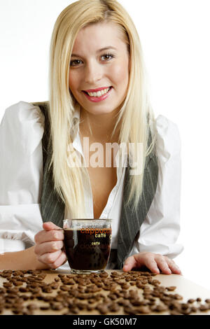 Frau-Frau-café Stockfoto