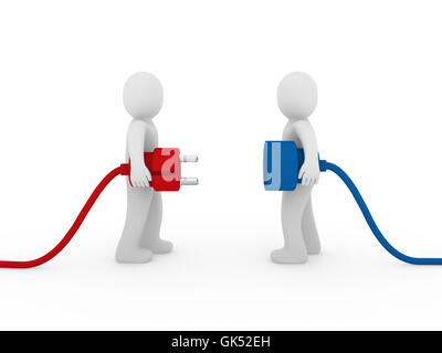 blaue Menschen Menschen Stockfoto