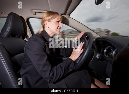 Dashboard weiblichen Verkehr Stockfoto