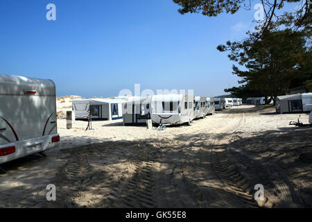 Camping am Strand von prerow Stockfoto