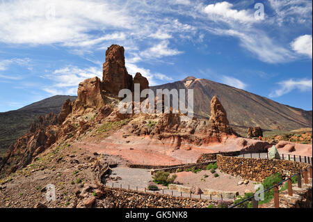 Blick vom Aussichtspunkt des Doms in Richtung Vulkan teide Stockfoto