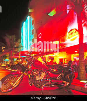 Art-Deco-Hotels am Ocean Drive, South Beach Miami, Florida, USA Stockfoto